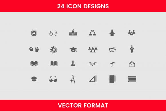 24 Education Designs: Graphics & Icons for Crafters