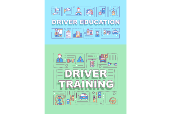 Driver Education Word Banner Bundle Graphics Review