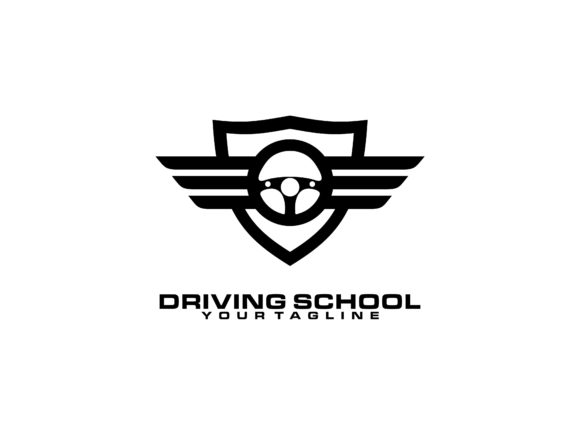 Driving School Steering Wheel Logo: A Visual Asset for Branding and Marketing