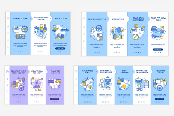 Driving School Templates Bundle: Graphics for Real Crafting & Handmade Business