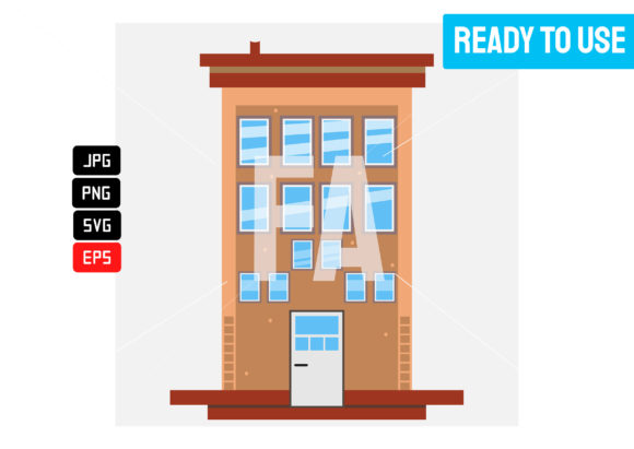 Flat Design of Building Modern City Graphics