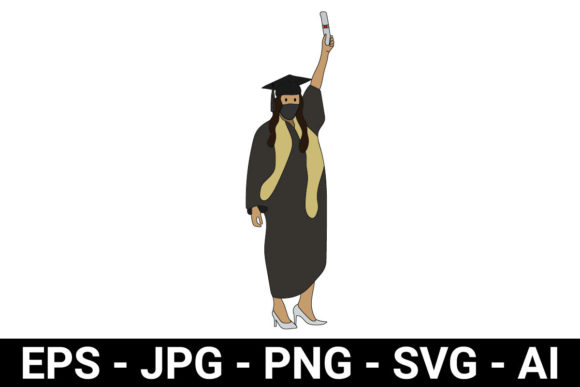 Graduation During Covid Flat Character Graphics Review
