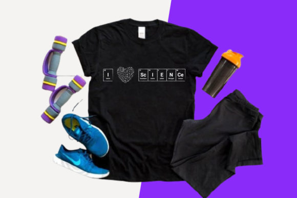 I Love Science T-Shirt: A Versatile Graphic for Print Templates & Blog Design