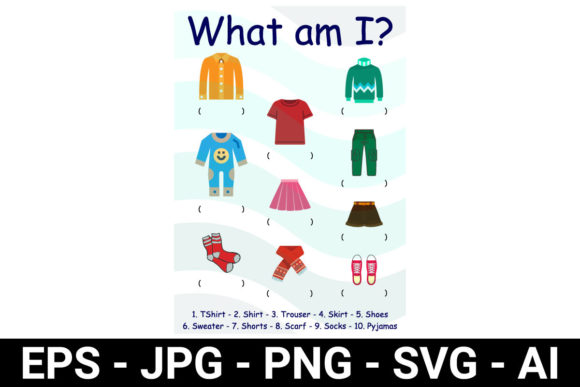 Kids Activity Worksheet What Am I: Prek Graphics Review