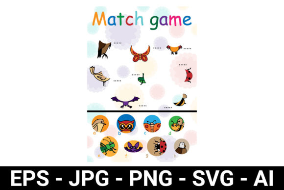 Match Game Perfect for Toddler Education Graphics