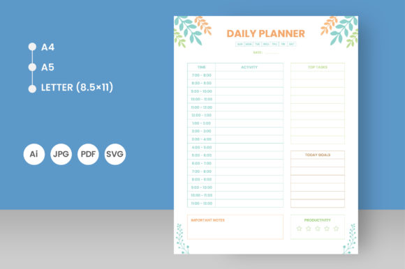 Reviewing Daily Planner Page Activity Interior Kdp for Real Branding Impact