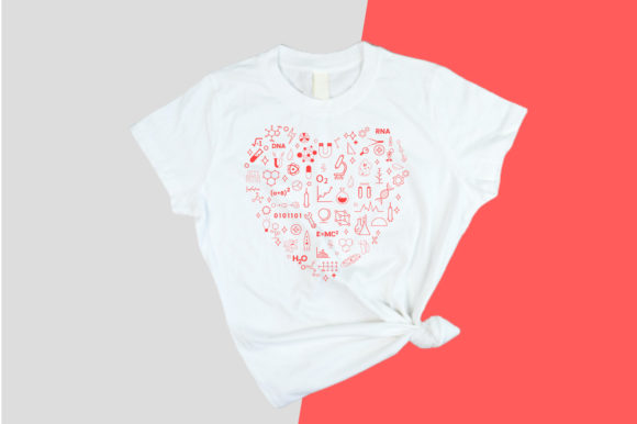 Science Love T-shirt SVG: A Graphic Design Asset for Crafters & Etsy Sellers