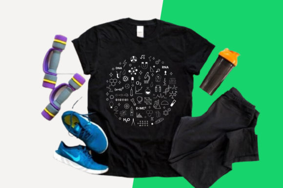 Science T-shirt Design: A Versatile Graphic for Local Branding & Print Templates