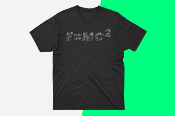 Science T-shirt & E MC2 Graphics for Print Templates