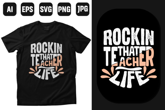 Teachers Typography T-Shirt Design: A Fresh Graphic for Print Templates and Marketing Visuals